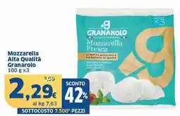 Sigma Mozzarella Alta Qualità Granarolo offerta