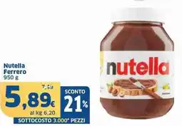 Sigma Nutella ferrero offerta