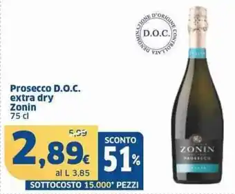 Sigma Prosecco d.o.c. extra dry zonin offerta