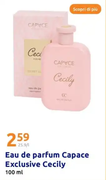 Action Eau de parfum Capace Exclusive Cecily offerta