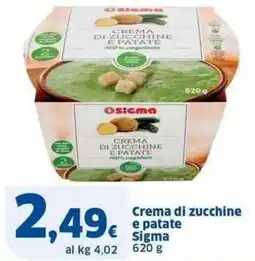 Sigma Crema di zucchine e patate sigma offerta