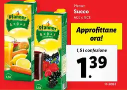 Lidl Pfanner Succo offerta