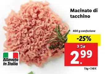 Lidl Macinato di tacchino offerta