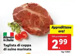 Lidl Tagliata di coppa di suino marinata offerta