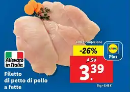 Lidl Filetto di petto di pollo a fette offerta