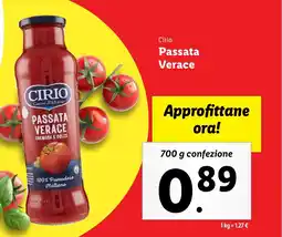 Lidl Cirio Passata Verace offerta