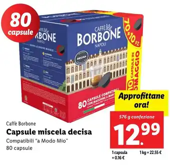 Lidl Caffè Borbone Capsule miscela decisa offerta