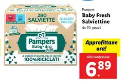 Lidl Pampers Baby Fresh Salviettine offerta