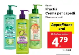 Lidl Garnier Fructis Crema per capelli offerta