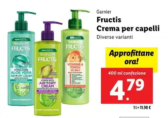 Lidl Garnier Fructis Crema per capelli offerta