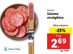 Lidl Italiamo Salame strolghino offerta