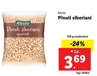 Lidl Alesto Pinoli siberiani offerta