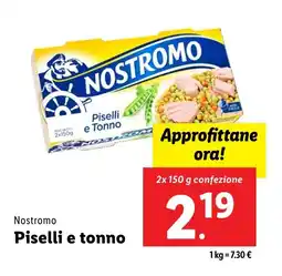 Lidl Nostromo Piselli e tonno offerta