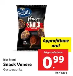 Lidl Riso Scotti Snack Venere offerta