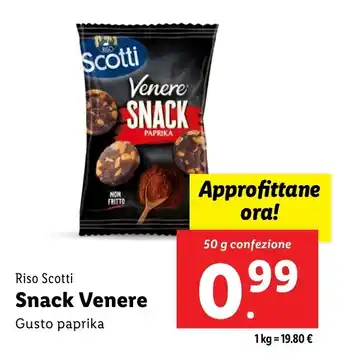 Lidl Riso Scotti Snack Venere offerta