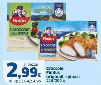 Sigma Croccole findus originali, spinaci offerta