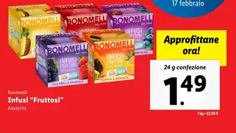 Lidl Bonomelli Infusi "Fruttosi" offerta