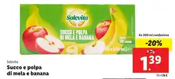 Lidl Solevita Succo e polpa di mela e banana offerta