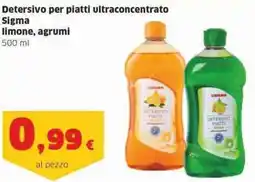 Sigma Detersivo per piatti ultraconcentrato sigma limone, agrumi offerta