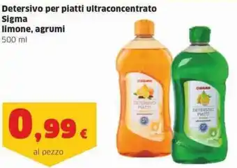 Sigma Detersivo per piatti ultraconcentrato sigma limone, agrumi offerta