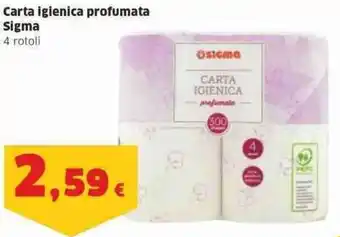 Sigma Carta igienica profumata sigma 4 rotoli offerta