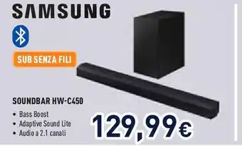 Unieuro SAMSUNG SOUNDBAR HW-C450 offerta