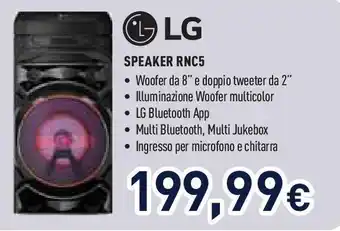 Unieuro LG SPEAKER RNC5 offerta