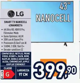 Unieuro LG SMART TV NANOCELL 43NAN082T6 offerta