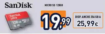 Unieuro SanDisk MICRO SD 128GB offerta