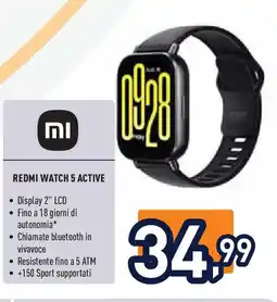 Unieuro REDMI watch 5 active offerta