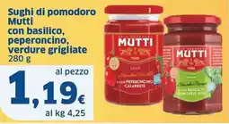 Sigma Sughi di pomodoro mutti con basilico, peperoncino, verdure grigliate offerta