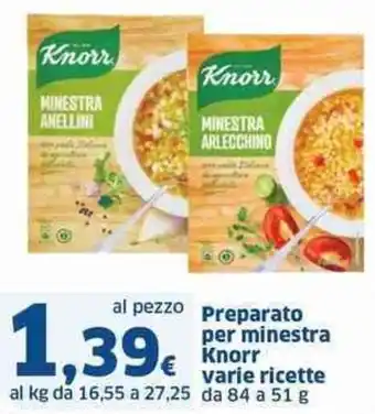 Sigma preparato per minestra Knorr varie ricette offerta