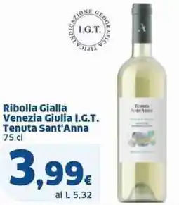 Sigma Ribolla gialla venezia giulia i.g.t. tenuta sant'anna offerta