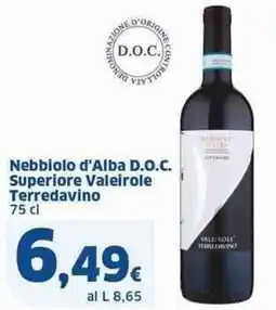 Sigma Nebbiolo d'alba d.o.c. superiore valeirole terredavino offerta