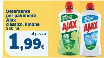 Sigma Detergente per pavimenti ajax classico, limone offerta