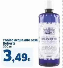 Sigma Tonico acqua alle rose roberts offerta