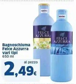 Sigma Bagnoschiuma felce azzurra vari tipi offerta