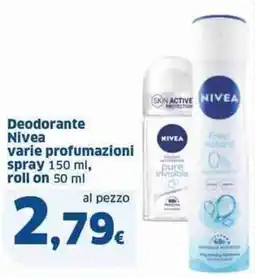 Sigma Deodorante nivea varie profumazioni spray roll on offerta