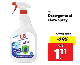 Lidl W5 Detergente al cloro spray offerta