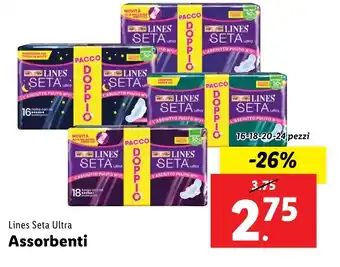 Lidl Lines Seta Ultra Assorbenti offerta