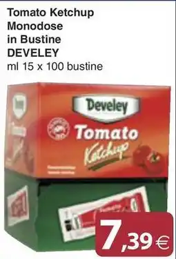 Docks Market Tomato Ketchup Monodose in Bustine DEVELEY offerta