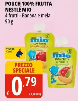 Tigros Pouch 100% frutta NESTLÉ MIO offerta