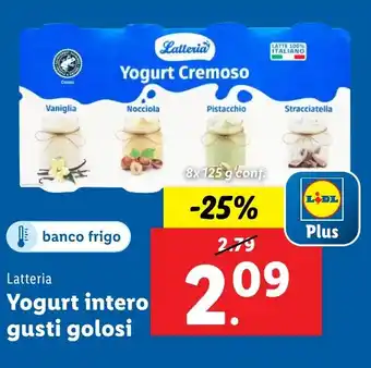 Lidl Latteria Yogurt intero gusti golosi offerta