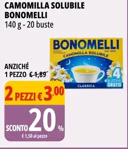 Tigros Camomilla solubile BONOMELLI offerta