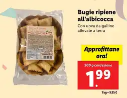 Lidl Bugie ripiene all'albicocca offerta