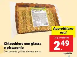 Lidl Chiacchiere con glassa e pistacchio offerta