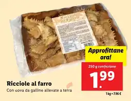 Lidl Ricciole al farro offerta