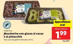 Lidl Fratelli Fiori Mascherine con glassa al cacao o al pistacchio offerta