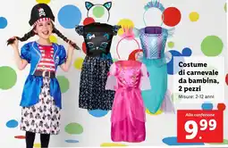 Lidl Costume di carnevale da bambina, 2 pezzi offerta