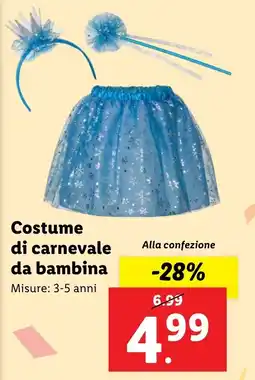 Lidl Costume di carnevale da bambina offerta